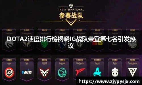 DOTA2速度排行榜揭晓IG战队荣登第七名引发热议